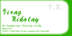 virag mikolay business card