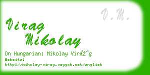 virag mikolay business card